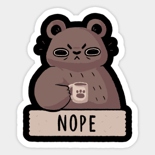 Nope Bear Sticker